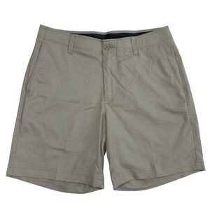 Pro Tour Beige Flat Front Performance Shorts Sz 30 Polyester Blend Stretch